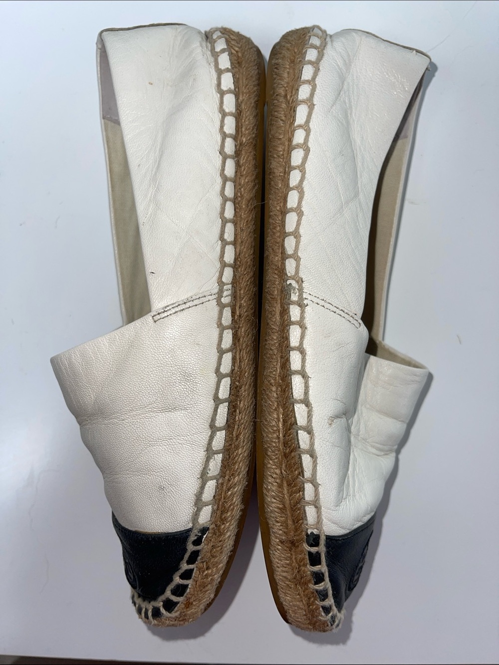 Tory Burch color-block nappa leather cap-toe espadrille flats - Picture 7 of 8
